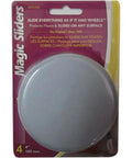 Four Inch Round Furniture Sliders Pack Of 4 Up To 3200 Lbs Heavy Duty Discs in packaging