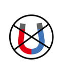 Non-magnetic symbol indicating 9mm Bearing Balls Uxcell G100 Precision 304 Stainless Steel Smooth Surface Set Of 10 For Bearings And Machinery Corrosion Resistant For High Load Applications And Long Lasting Performance are non-magnetic.