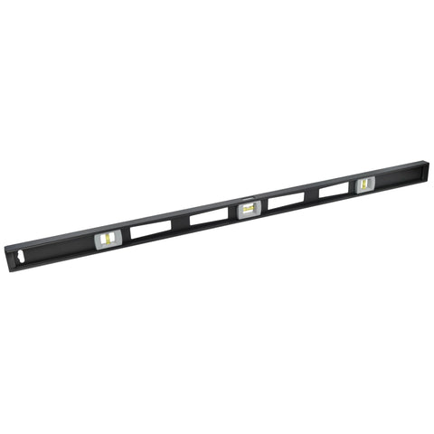 Magnetic 48 Inch Aluminum I Beam Level With Strong Magnetic Edge And Replaceable Vials For Precise Framing Cabinetry And Installation On Job Sites Built For Professionals With A Rugged Aluminum Frame And Easy Readouts