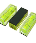 3-Pack Magnetic Square Bubble Spirit Levels Set Mini Acrylic Level Tool for Precise Horizontal and Vertical Alignment