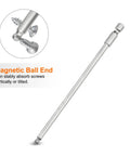 Ball End Hex Screwdriver Bit Set Four Millimeter H4 With One Quarter Inch Hex Shank And Six Inch Long Magnetic Ball Head Bits Made From S2 Steel Metric Screwdriver Bits For Precision Assembly Ideal For Automotive Electronics And Furniture Projects, showing magnetic capability.