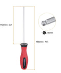 Ball End Hex Screwdriver Magnetic Ball End With 2.5mm Hex Bit 190mm Total Length 110mm Rod S2 Steel displayed in measurements