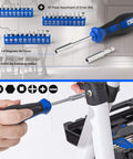 160-Piece Home Repair Tool Kit With Toolbox, Durable Chrome Steel Tools And TPR Grips, includes screwdriver set in blue case
