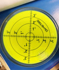 Magnetic Round Bubble Level Tool Pro Grade Bullseye Inclinometer for Machinists and DIY Enthusiasts Pocket 2.4 Inch 60mm clear panel