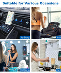 Magnetic Car Phone Mount With 360 Degree Rotation Electric Vacuum No Slip Grip For Car Kitchen Gym Bathroom And Mirror Surfaces