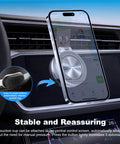 Magnetic Car Phone Mount With 360 Degree Rotation Electric Vacuum No Slip Grip in use on dashboard