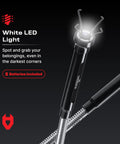 Flexible magnetic claw pickup tool with a bright LED light extends reach, features a 4-Finger retractable claw, and 5lb pull strength.