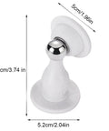 Stainless Steel Door Clip Set 2 Pack Drill Free Door Stopper Screws With Magnetic Attraction Silent Door Handle Protectors And Wall Guard For Home Studio White