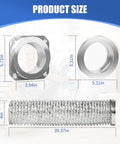 Magnetic Dryer Vent Coupling Kit With Airtight Seal Quick Connect And Disconnect Includes 4 Inch By 3.3 Foot Duct And Two Clamps