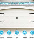 Garage Door with Magnetic Garage Door Handles, Magnetic Hinges, Decorative Magnetic for Iron Door, installed