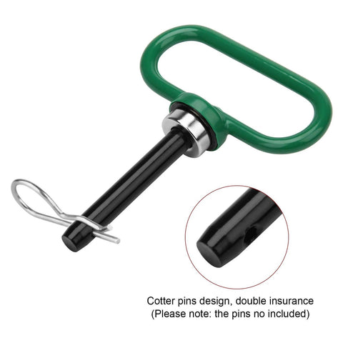 Heavy Duty Magnetic Hitch Pin 1/2 Inch Strong Magnet Handle for Lawn Mowers and Trailer Hitches with green handle and steel pin