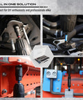 80-Piece Premium Magnetic Impact Nut Driver Set Metric And SAE with Socket Adapters and power bits in use on machinery