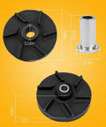 Magnetic Impeller With Nylon Bearings And Bearing Sleeve For Standard Fit Beverage Dispensers Compatible With D15-D355