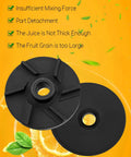 Image of Magnetic Impeller With Nylon Bearings And Bearing Sleeve For Standard Fit Beverage Dispensers with focus on two black components against a citrus background.