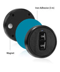 Heavy Duty 12V Wireless Remote Relay Switch Kit With 328 Feet Range For Cars Motors Lamps LED Lights And Fans Works On DC 5V 12V 24V Or 48V Systems 10 Amp Relay Easy Install Through Walls Plug And Play, featuring iron adhesive and magnet.