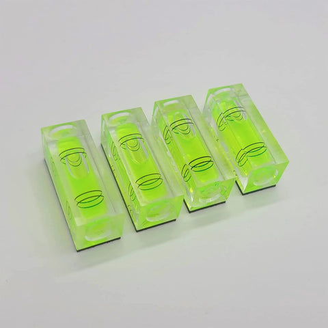 Magnetic Mini Bubble Level Tool Pack, Pocket Size, Ultra Precise 3Line Grid, four transparent tools for alignment