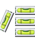 Magnetic Mini Bubble Level Tool Pack, Pocket Size, Ultra Precise 3Line Grid, 4 levels in transparent casing