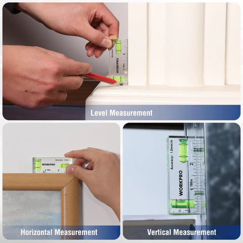 Compact magnetic 3 inch mini level with two bubbles provides hands free alignment on metal surfaces, used for precise leveling.