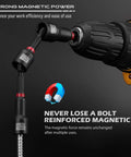 80-Piece Premium Magnetic Impact Nut Driver Set Metric And SAE With Socket Adapters attached to power drill.