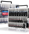 80-Piece Premium Magnetic Impact Nut Driver Set Metric And SAE With Socket Adapters in Cr-V and S2 Steel in open case