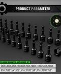 20 Piece Magnetic Nut Driver Set With Metric And SAE Sizes, quarter inch hex shank, displayed with various sizes in front view.