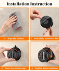 Installation steps for Magnetic Phone Mount With Vacuum Suction Cup For Shower Mirror Car Dashboard And Gym Use Hands Free Magnetic Holder