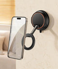 Magnetic Phone Mount With Vacuum Suction Cup For Shower Mirror Car Dashboard And Gym Use Hands Free Magnetic Holder