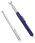 Telescoping Magnetic Pickup Tool 2 Pack With 8Lb And 2Lb Magnets for Mechanics, extendable, featuring silver and blue handles