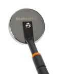 Close-up of the head of an extendable 40 inch magnetic pickup tool with a 50 lb pull for metal debris retrieval
