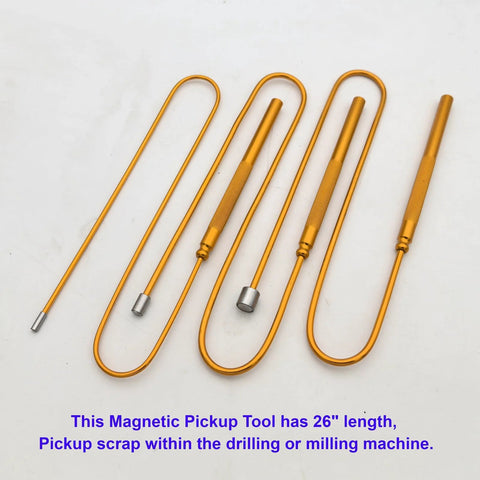 Flexible Magnetic Pickup Tool Set Three Pack With 26 Inch Bendable Extension And Three Magnet Sizes 4mm 7mm And 11mm