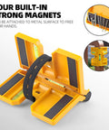 Magnetic Post Level Pro Grade With 270 Degree Adjustable Folding Design, Three Vials For Accurate Readings, Elastic Loop