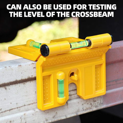 Magnetic Post Level Pro Grade With 270 Degree Adjustable Folding Design, Three Vials For Accurate Readings, Elastic Loop