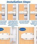 Installation steps for Heavy Duty Magnetic Push Latch for Cabinets and Large Doors No Handle Push to Open Touch Latch White 2 Pack