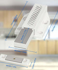 Heavy Duty Magnetic Push Latch for Cabinets and Large Doors No Handle Push to Open Touch Latch White 2 Pack with dimensions shown
