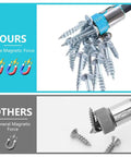 Upgraded Magnetic Screwdriver Head Ring For One Quarter Inch Hex Bits And Power Bits Universal Screw Magnetizer And Magnetic Screw Holder For Faster One-Handed Fastening And Repair comparison showing superior magnetic force.