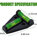 2 Pack Magnetic T Type RV Levelers With Precision Bubble Level For Exterior Leveling And Stabilization, Acrylic Base Attaches To Iron Surfaces, Easy Campers And Trailers Leveling Tools dimensions