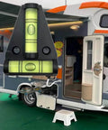 Dual Use Magnetic RV Levelers For Leveling And Stabilization With Screw Mounting, 2 Pack on RV exterior near door.