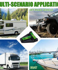 2 Pack Magnetic T Type RV Levelers With Precision Bubble Level For Exterior Leveling And Stabilization, Acrylic Base Attaches To Iron Surfaces, Easy Campers And Trailers Leveling Tools shown with RV, truck, off-road vehicle, and boat.