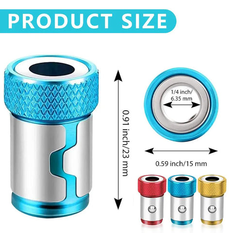 Upgraded Magnetic Screwdriver Head Ring For One Quarter Inch Hex Bits And Power Bits Universal Screw Magnetizer And Magnetic Screw Holder