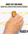 Compact Magnetic Stud Finder And Level With Bubble Vial For Wood And Metal Detection Rare Earth Magnet used on wall
