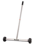Effortlessly lifts ferrous metal debris with a 17 inch heavy duty magnetic sweeper, 8.8 lb load, adjustable 15 to 39 inch handle, 3 inch wheels, and a strong magnet that collects nails, screws, bolts, and shavings from yards, garages, and job sites.