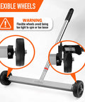 Seventeen Inch Rolling Magnetic Sweeper With Wheels And A Single Unit Adjustable Handle Eight Point Eight Pound Capacity Heavy Duty Magnet