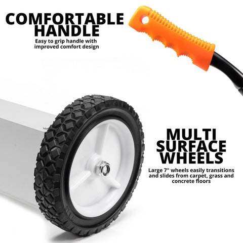 24 Inch Rolling Magnetic Floor Sweeper With 50 Pound Capacity And Adjustable Handle From 29 To 42 Inches With Floor Magnet Clearance Height