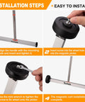 Effortlessly lifts ferrous metal debris with a 17 inch heavy duty magnetic sweeper, 8.8 lb load, adjustable 15 to 39 inch handle
