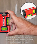 Heavy Duty Magnetic Toolbox Level With V Groove And Dual Readout Vials VPA Certified for Quick Accurate Alignments Kapro 771M in use