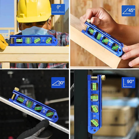 Compact magnetic torpedo level delivering quick, precise angle checks for conduit bending, shelving, and woodworking.