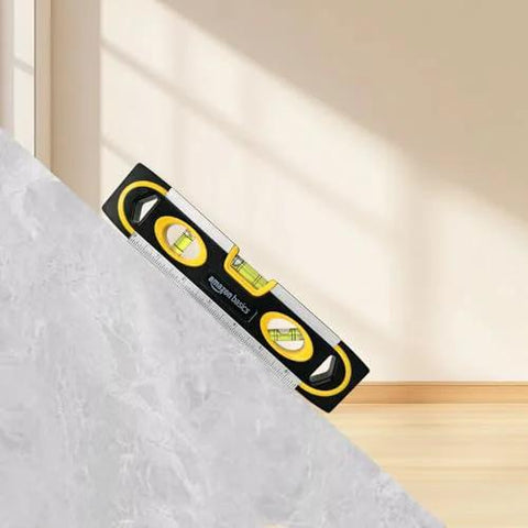 Compact 9-Inch Magnetic Torpedo Level With Built In Ruler Provides Quick, Accurate Checks On DIY Projects, Furniture Hanging, And Wall Alignment