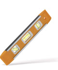 Nine Inch Magnetic Torpedo Level With Three Bubble Vials For Horizontal Vertical And 45 Degree Readings Shock Resistant ABS Frame