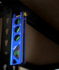 Magnetic Torpedo Level Six And A Half Inch With Verti Site View For Readability Front Back Or Top Four Vials At 0 Degree 90 Degree 45 Degree And 30 Degree Aluminum Anodized Construction For Durability Thumb Screw Mount For Quick Conduit Attachment And installed on metal framework
