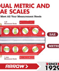 Compact 6.3 inch magnetic torpedo level with top view windows, aluminum frame, dual metric and SAE scales shown on pipe